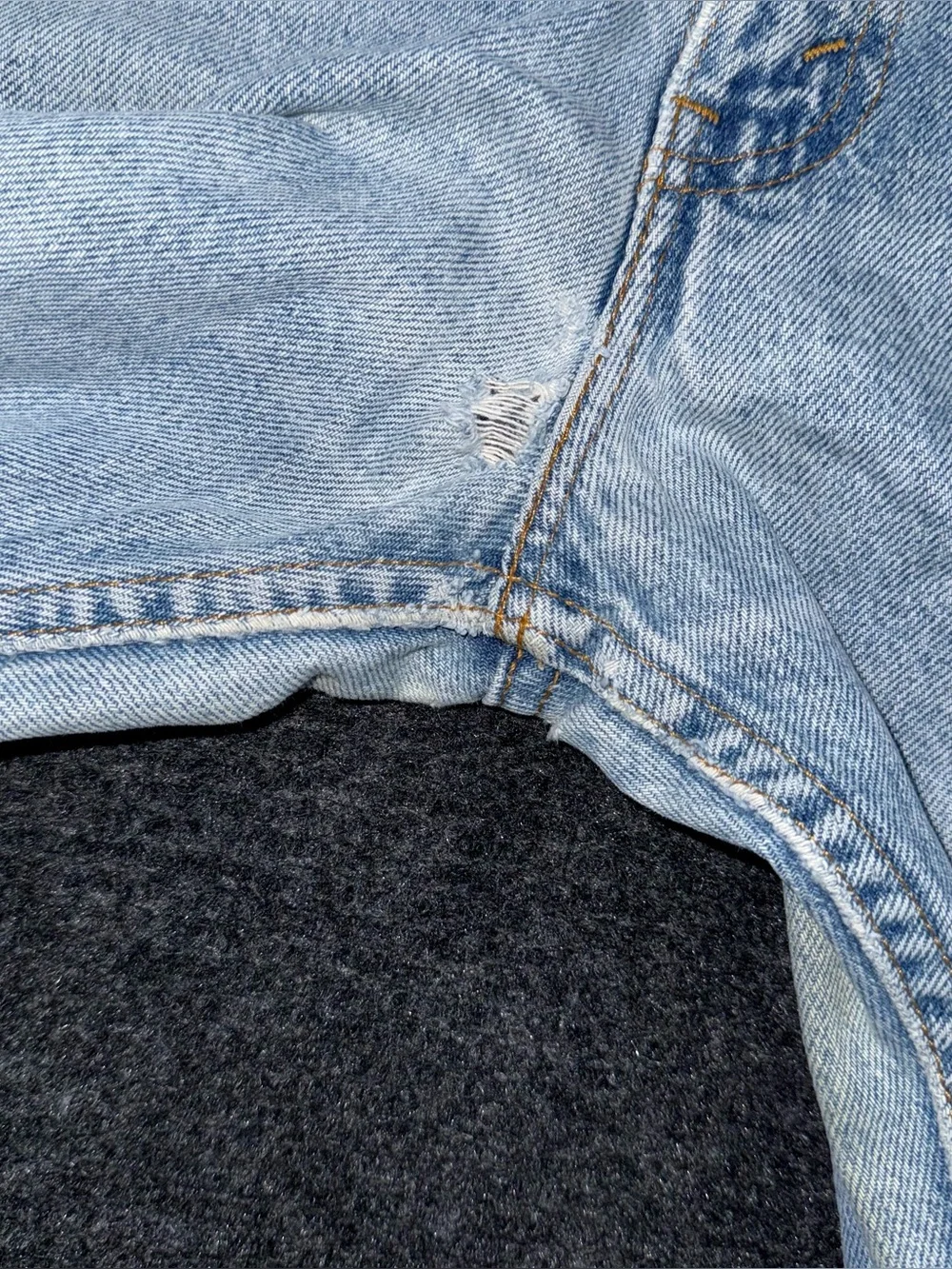 VTG 90s Levis 517 Orange Tab Bootcut Jeans 33x31.5 USA Thrashed Faded (tag34x34)